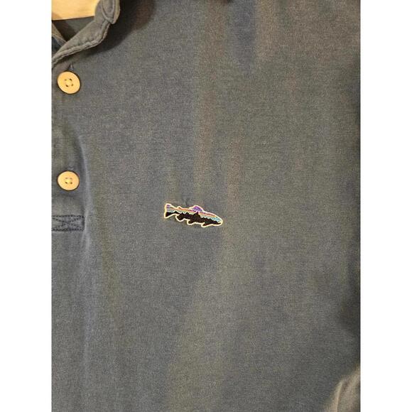 Mens Small Patagonia Navy Blue Short Sleeve Polo - Picture 8 of 8